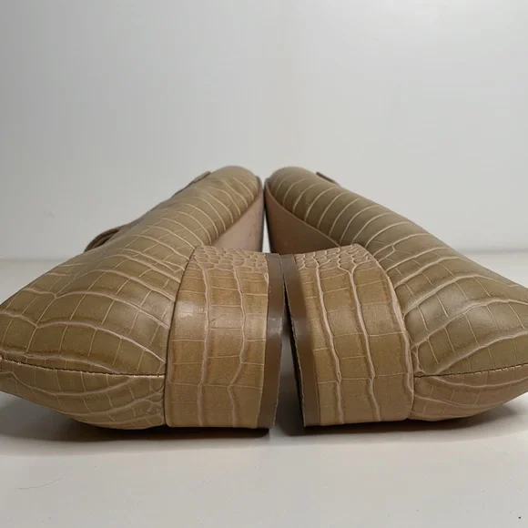 Anthropologie Hadley embossed leather Block-Heeled Loafers in Honey / size 9 - Picture 4 of 13